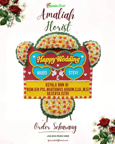 Papan Bunga Pernikahan Hegarsari
